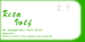 rita volf business card